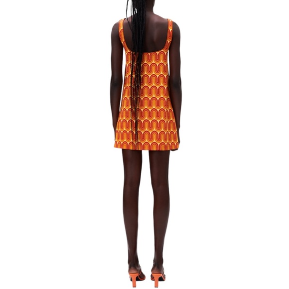 ZARA Geometric Print Knit Mini Dress. Size Small - Picture 3 of 10